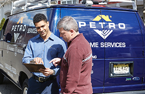 petro employee talking with customer