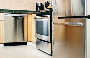 Metal kitchen appliances