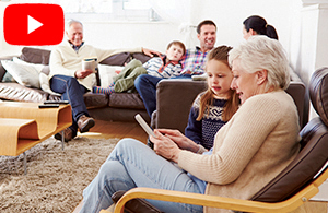 Family in living room